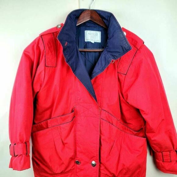 Mulberry Street Womens Jacket Coat Red Hook Loop Pockets Long Sleeve Buttons S - Picture 5 of 12